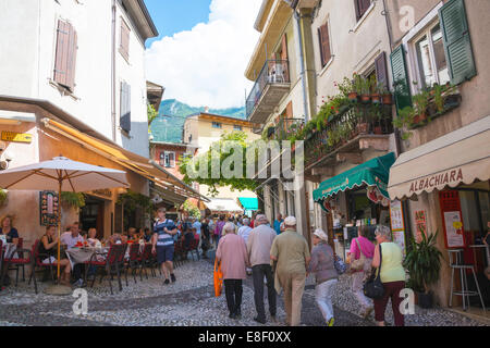 Altstadt, Malcesine, Gardasee, Italien Stockfoto