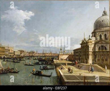 Der Eingang in den Canal Grande und der Kirche Santa Maria della Salute, Venedig. Künstler: Canaletto (1697-1768) Stockfoto