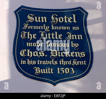 Das Hotel Sonnenzeichen, Hotel, erbaut im Jahre 1503, Canterbury, Kent. Stockfoto