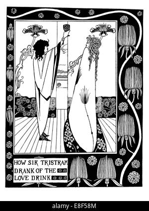 Abbildung: Auf das Buch Le Morte d'Arthur von Sir Thomas Malory. Artist: Beardsley, Aubrey (1872 - 1898) Stockfoto