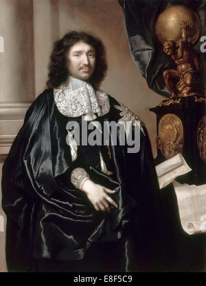 Porträt von Jean-Baptiste Colbert (1619-1683). Künstler: Lefèbvre, Claude (1632-1675) Stockfoto