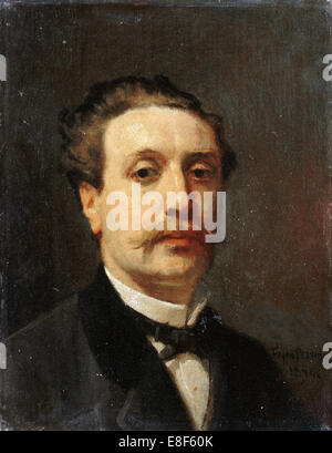 Porträt von Guy de Maupassant. Künstler: Feyen-Perrin, François Nicolas Auguste (1826-1888) Stockfoto