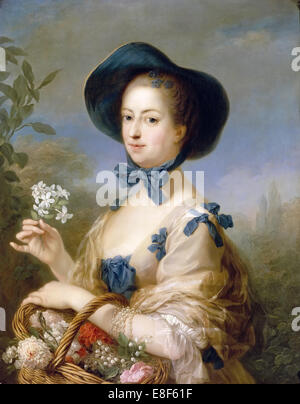 Jeanne-Antoinette Poisson, Marquise de Pompadour (Belle Jardiniere). Künstler: Van Loo, Carle (1705-1765) Stockfoto