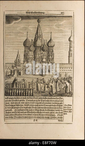 Moskau (Abbildung von Reisen zu den Großen Herzog von pekingenten und der König von Persien durch Adam Olea Artist: Rothgiesser, Christian Lorenzen (?-1659) Stockfoto