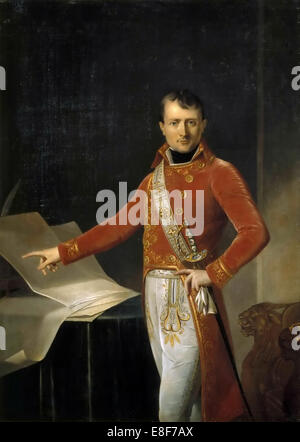 Porträt von Napoleon Bonaparte als Erster Konsul. Künstler: De Roucy Girodet-Trioson, Anne Louis (1767-1824) Stockfoto