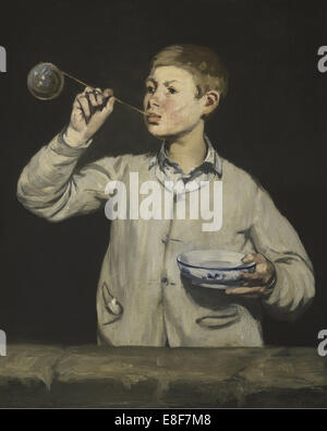 Junge Blowing Bubbles. Künstler: Manet, Édouard (1832-1883) Stockfoto