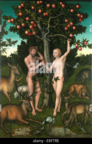 Adam und Eva. Künstler: Cranach, Lucas, der ältere (1472-1553) Stockfoto