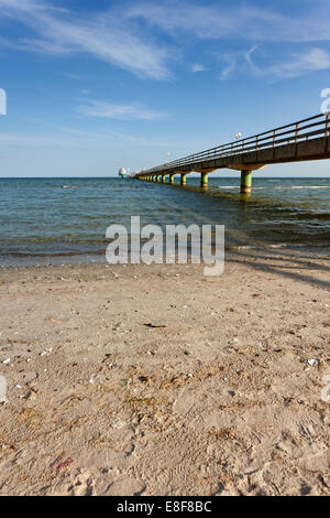 Pier in Grömitz, Ostsee-Küste Stockfoto