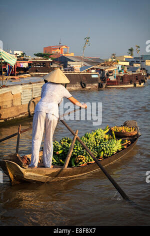 Vietnam, Mekong-Delta, Can Tho, Cai Rang schwimmende Markt Stockfoto