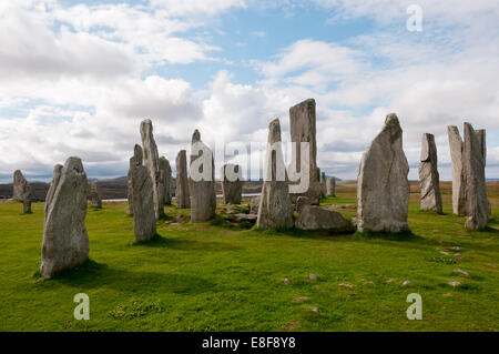 Callanish ich Kreis und Avenue auf der Insel Lewis auf den äußeren Hebriden, Schottland Stein. Stockfoto