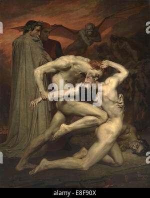 Dante und Vergil in der Hölle. Künstler: Bouguereau, William-Adolphe (1825-1905) Stockfoto