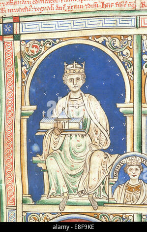 Heinrich II. von England (aus der Historia Anglorum, Chronica Majora). Künstler: Paris, Matthew (ca. 1200-1259) Stockfoto