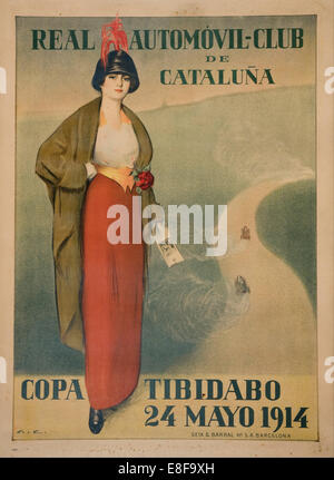 Echte Automóvil Club de Cataluña (Poster). Künstler: Casas, Ramon (1866-1932) Stockfoto