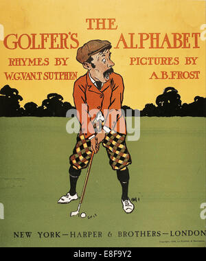 Der Golfer Alphabet. Künstler: Frost, Arthur Burdett (1851 – 1928) Stockfoto