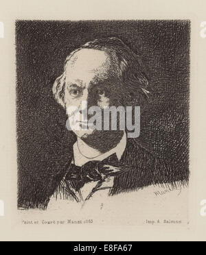 Porträt des Dichters Charles Baudelaire (1821-1867). Künstler: Manet, Édouard (1832-1883) Stockfoto