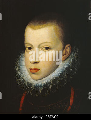 Porträt von Philip III (1578-1621), König von Spanien und Portugal. Künstler: Pantoja De La Cruz, Juán (1553-1608) Stockfoto