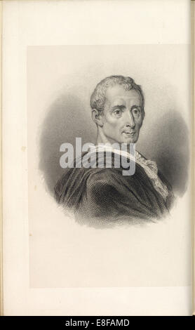 Charles de Secondat, Baron de Montesquieu (1689-1755). Künstler: anonym Stockfoto