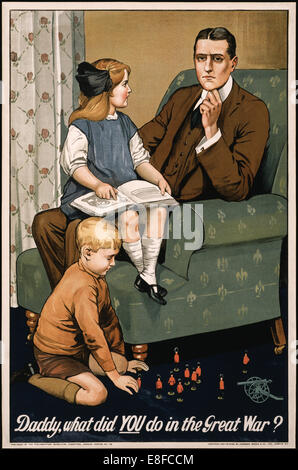 Britische Recruiting Parlamentsausschuss Plakat illustriert von Savile Lumley (1876 – 1960), 1915. Siehe Beschreibung für mehr Info. Stockfoto