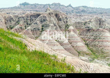 Berglandschaft, Badlands National Park, South Dakota, USA Stockfoto