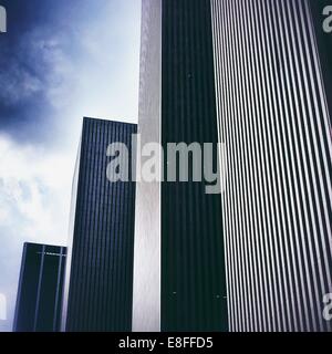 Reihen von Wolkenkratzern, Rockefeller Center, Manhattan, USA Stockfoto