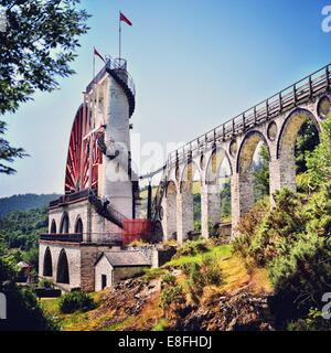 Isle Of Man, Laxey, Laxey Wheel Stockfoto