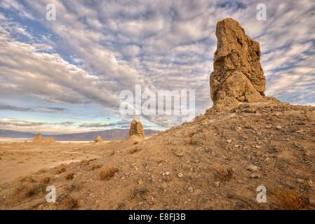 USA, California, Trona, Anzeigen der Pinnacles National Naturdenkmal Stockfoto