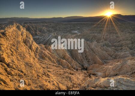 USA, California, Anza-Borrego Desert State Park, Landschaft bei Sonnenuntergang Stockfoto