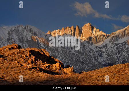 USA, Kalifornien, östlichen Sierra Nevada, Mount Whitney und Alabama Hills Stockfoto