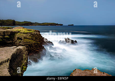 Klayar Strand, Pacitan, Indonesien, Südost Asien Klayar Strand Stockfoto