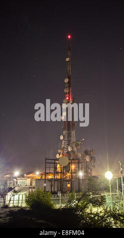 USA, California, Los Angeles, Funkturm auf Hollywood Hügel Stockfoto