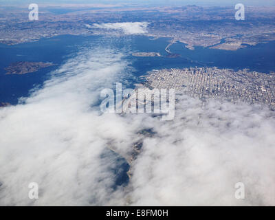 USA, California, San Francisco Stadt und County, San Francisco, Innenstadt von San Francisco von oben Stockfoto