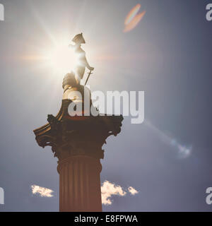 Vereinigtes Königreich, London, Blick auf die Nelsonsäule Stockfoto