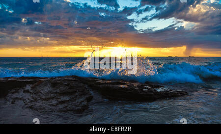 Australien, Western Australia, Küste bei Sonnenuntergang Stockfoto