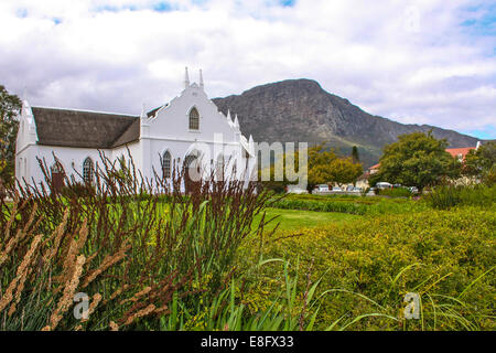 Die niederländische Reformierte Kirche, erbaut 1847 in Franschhoek, Südafrika Stockfoto