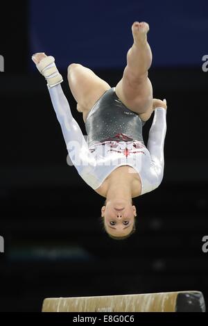 Hannah Whelan (ENG). Bar. Kunstturnen Damen Team. Kunstturnen - SSE Hydro - Glasgow - UK - 29.07.2014 Stockfoto