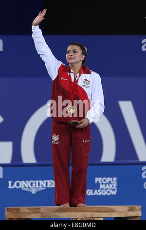 Claudia Fragapane (ENG) Goldmedaille. Künstlerische Gymnastik-Frauen ringsum Final - SSE Hydro - Glasgow - UK - 30.07.2014 - C Stockfoto