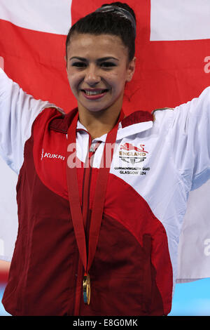 Claudia Fragapane (ENG) Goldmedaille. Künstlerische Gymnastik-Frauen ringsum Final - SSE Hydro - Glasgow - UK - 30.07.2014 - C Stockfoto