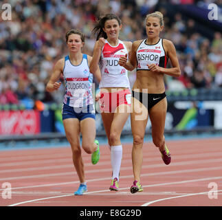 Jessica Judd (ENG) läuft in den Frauen 800m Heat 3. Leichtathletik - Hampden Park - Glasgow Schottland, UK - 300714 - Glasgow 2014 Comm Stockfoto