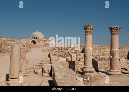 Jordan: der Umayyaden Palace, große palastartigen Komplex aus der Omaijaden-periode auf der Zitadelle von Amman, in der ersten Hälfte des 8. Jahrhunderts gebaut Stockfoto