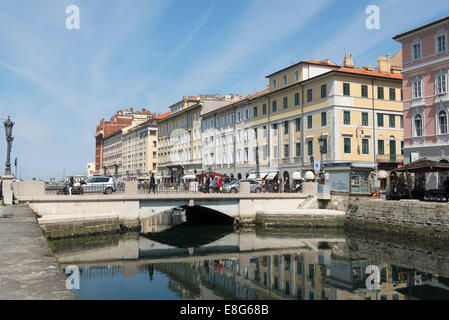 Canal Grande, Triest, Italien. Stockfoto