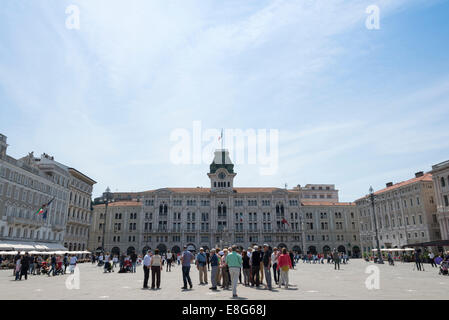 Piazza Unità d ' Italia (Platz der Einheit von Italien, Triest, Italien. Stockfoto