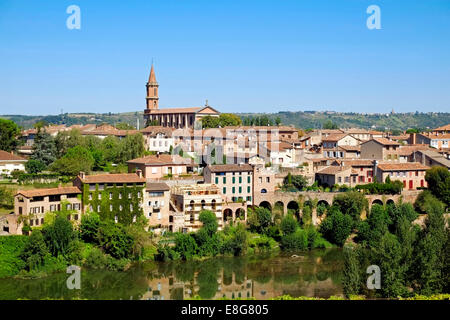 Albi Stadt Skyline Tarn Fluß Abteilung Midi-Pyrenees Süd-West Frankreich Stockfoto