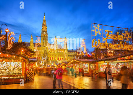 Weihnachtsmarkt in Wien Stockfoto