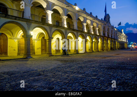 Barockbau in quadratische Hauptplatz Antigua Guatemala Stockfoto