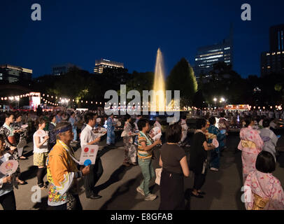 Hibiya-Park Marunouchi Ondo Bon-Odori Dance Festival, Tokyo, JAPAN Stockfoto