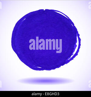 Blaue Vektor Marker Kreis Fleck Stockfoto