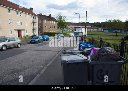 Glenburn Estate in Paisley, das eines der am stärksten benachteiligten Gebiete in Schottland und die meisten Familien leben in Armut, Schottland, Vereinigtes Königreich Stockfoto