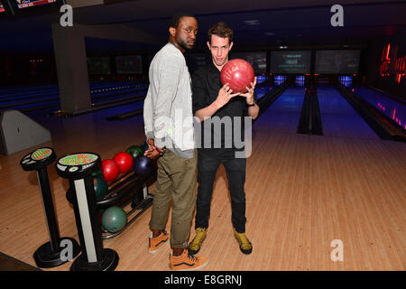 Opening Night Party für South Beach Comedy Festival 2014 statt an Lucky Strike Miami - innen mit: Byron Bowers, Tony Hinchcliffe Where: Miami Beach, Florida, USA bei: 3. April 2014 Stockfoto