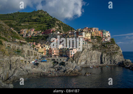 Manarola, Cinque Terre (fünf Länder), Ligurien, Italien. Stockfoto