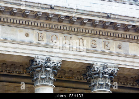 Börsengebäude in Paris, Frankreich Stockfoto